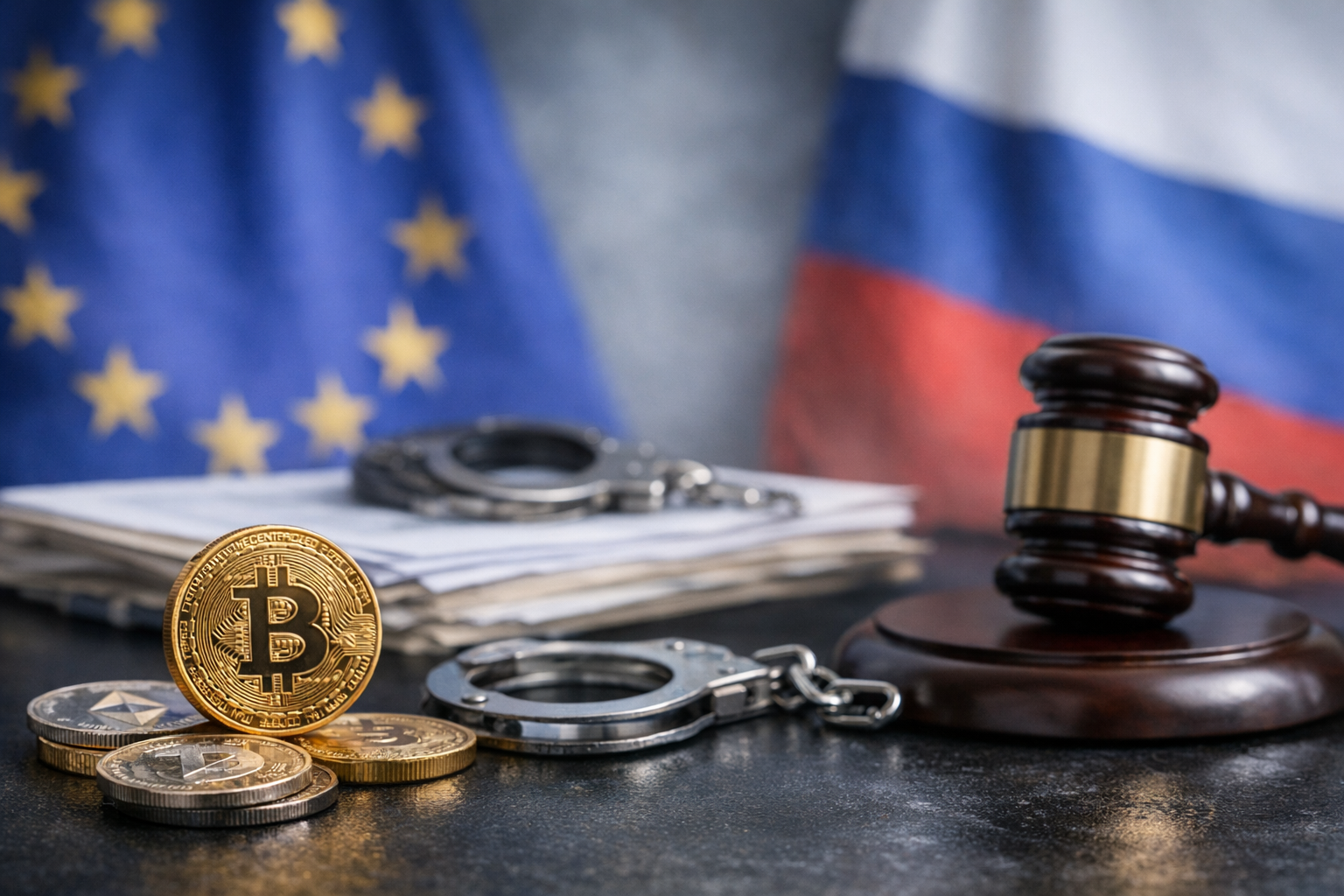 欧盟公布新一轮对俄制裁方案,涉及能源、金融与加密领域(示意图)