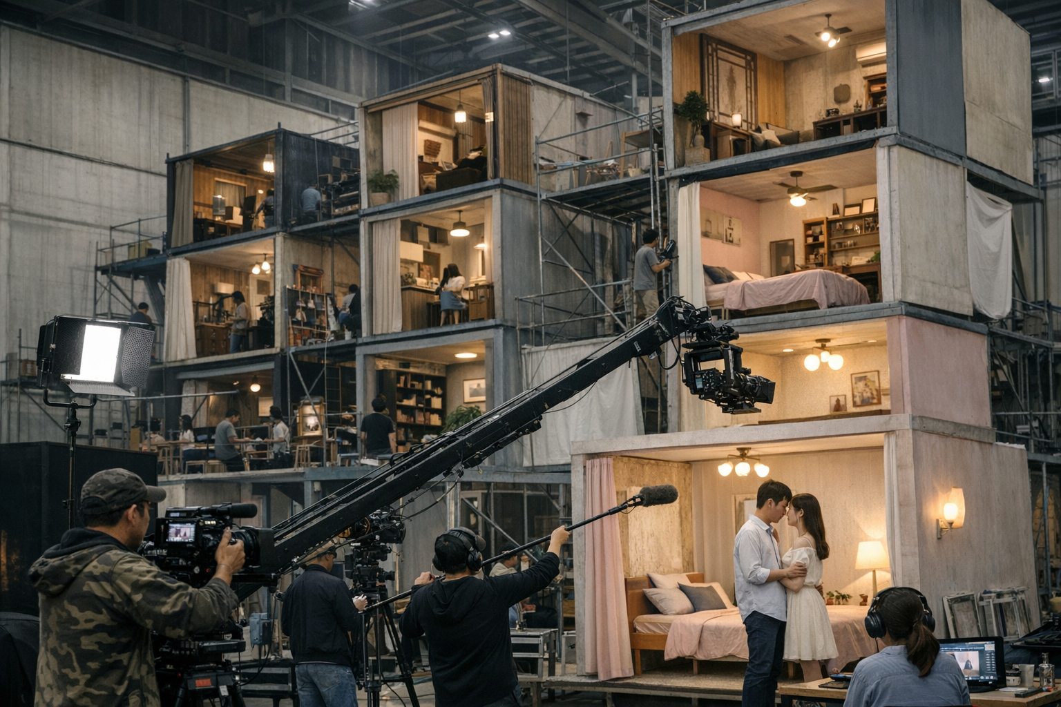 影视拍摄基地场景通用配图描述