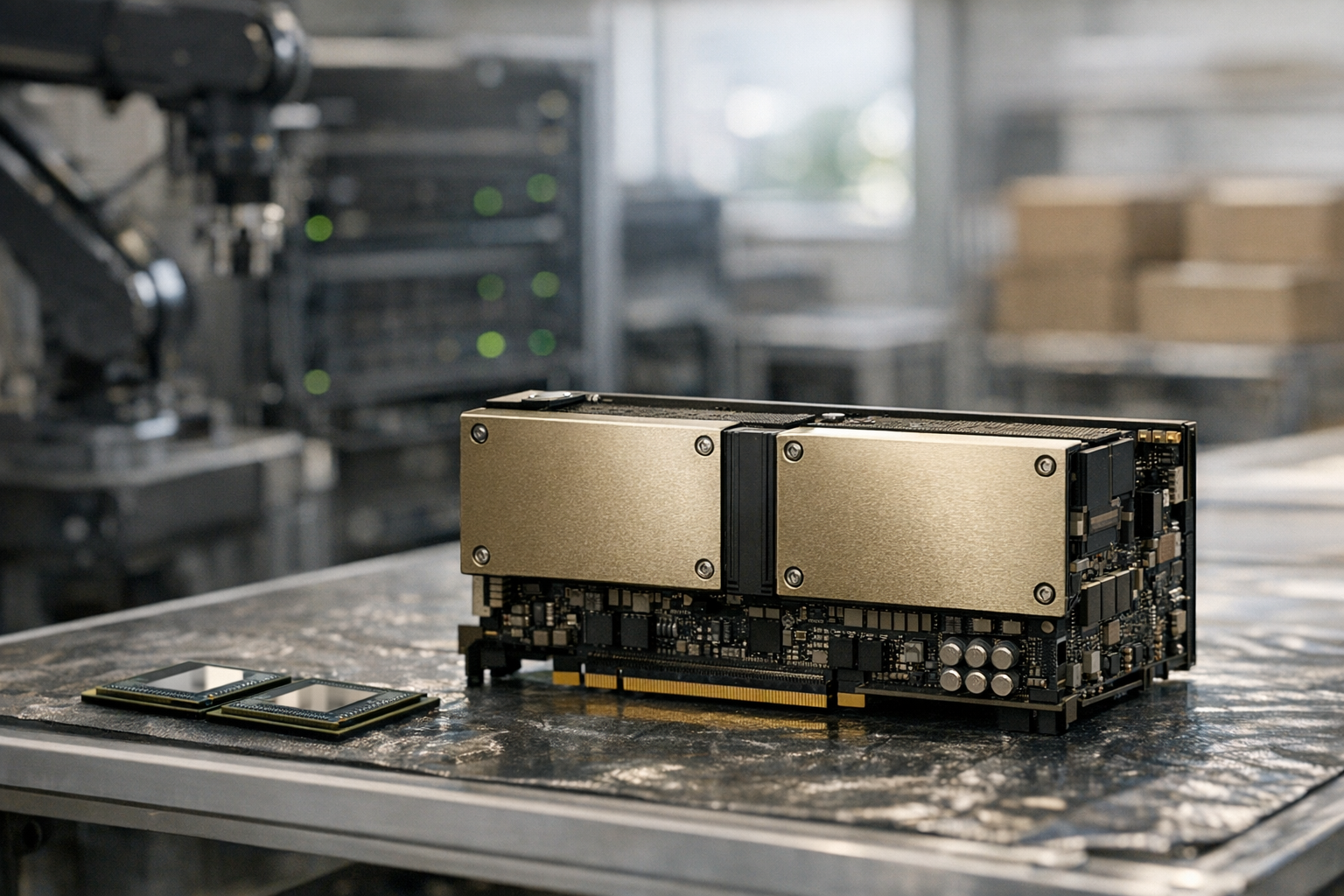 围绕AI芯片出口与供应链的新闻配图示意