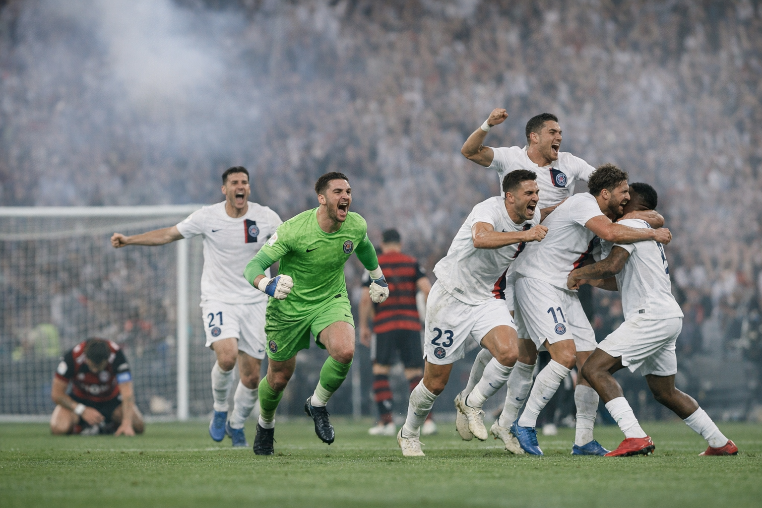 示意图：点球大战往往由门将的瞬间判断决定走向