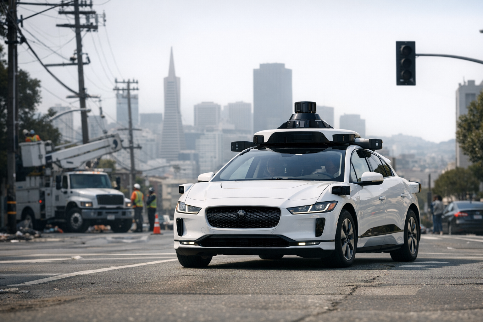 停电场景下的道路通行与自动驾驶车辆表现引发讨论（示意图）