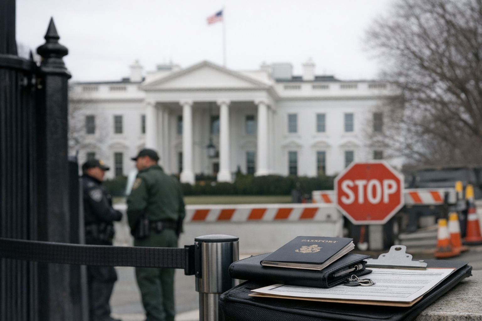 白宫公告聚焦入境与签证条件调整（示意图）